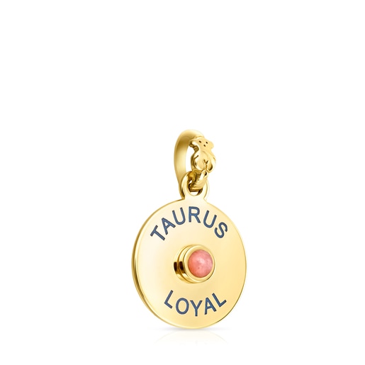 Vermeil Silver TOUS Horoscopes Taurus Pendant with Opal