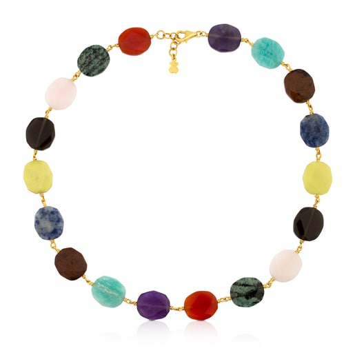 Vermeil Silver Terra Necklace with Gemstones