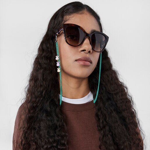 Cadena para mascarilla y gafas Bears Chain turquesa