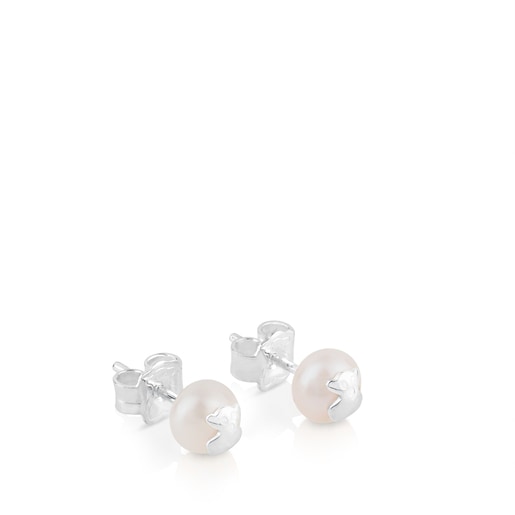 TOUS Silver TOUS Bear Earrings with pearls | Westland Mall