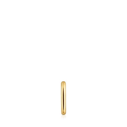 Basics 13 mm single Hoop earring with 18kt gold plating over silver