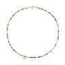 Short 18kt gold plating over silver Necklace with tourmalines Bold Bear