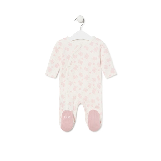 Pijama d'una peça per a nadó Illusion rosa