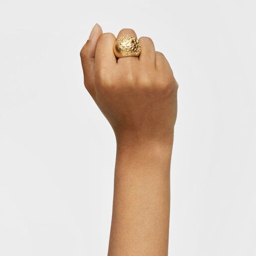 TOUS Domed ring with 18kt gold plating over silver Dybe | Westland Mall
