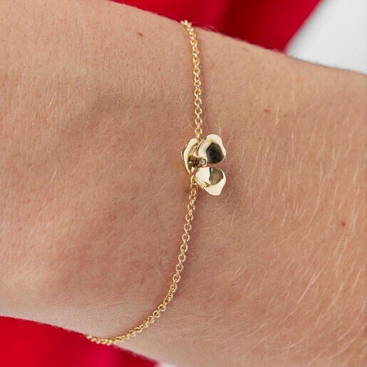 Золотой браслет Fragile Nature с бриллиантом