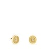 Gold Oursin Earrings with 0.02ct diamonds