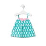 Girls sleeveless shoulder strap dress in Chic green