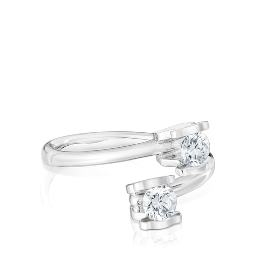 Anell solitari de platí amb diamants creats al laboratori 0,50 ct Sweet Diamonds LGD