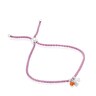 Silver Sea Vibes Bracelet with carnelian and pink cord