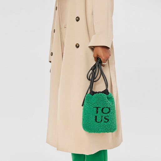 Mini bolso verde TOUS Empire Fur
