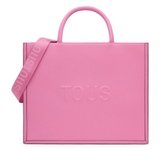 Μεγάλη τσάντα shopper Amaya TOUS Brenda σε σκούρο ροζ χρώμα