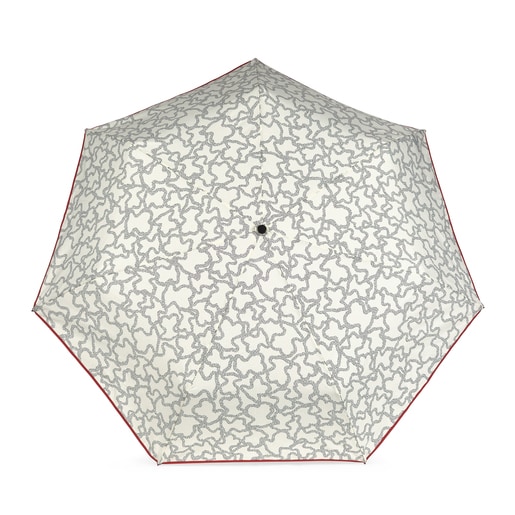 Tous Kaos Icon – Skládací deštník šedo-béžové barvy