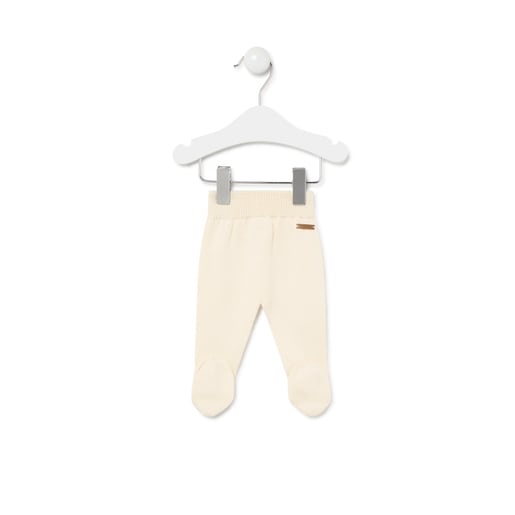 Tricot baby outfit in ecru