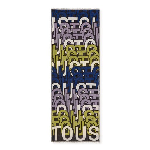 Foulard de jacquard azul TOUS Vera