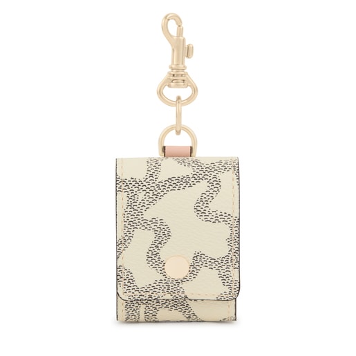 Small beige Kaos Legacy hanging Case for AirPods