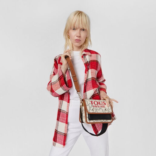 Bandolera pequeña Audree beige Kaos Icon