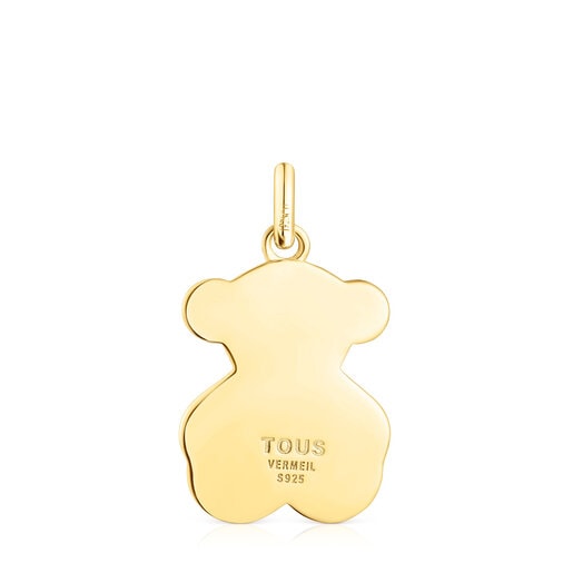 Silver vermeil bear silhouette Medallion pendant Efecttous | TOUS