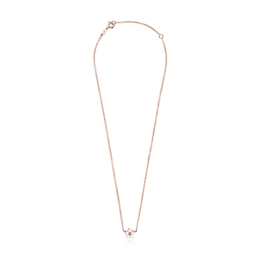 Rose Silver Vermeil Real Sisy Necklace with Pearls