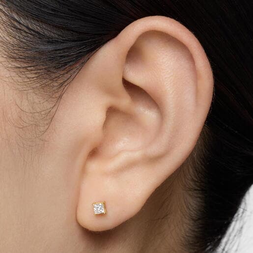 Single 14kt gold Earring with 0.16ct lab-grown diamond TOUS Shine LGD