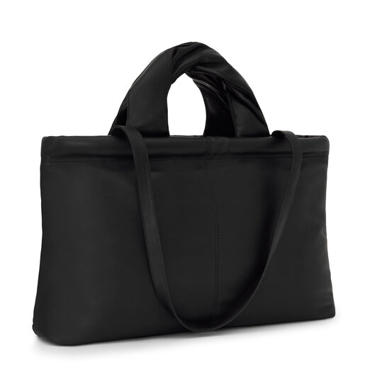 Τσάντα shopper TOUS Dolsa από δέρμα σε μαύρο χρώμα