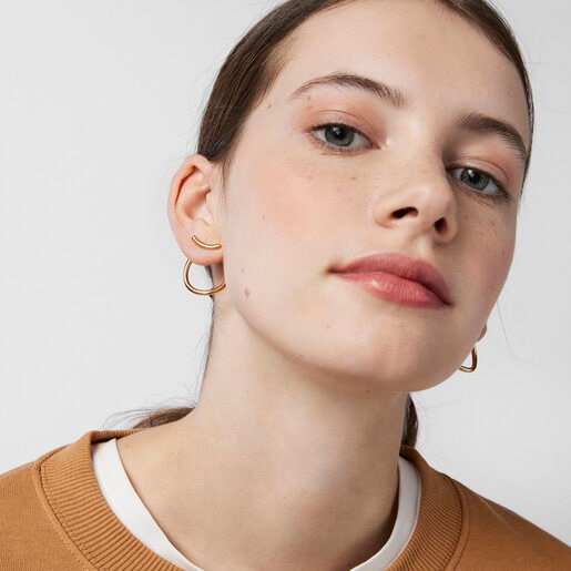 Silver vermeil Hav circular Earrings