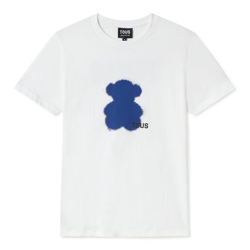 חולצת טי TOUS Motifs Spray בצבע כחול עם שרוול קצר
