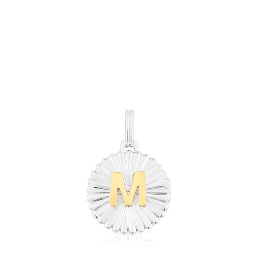 Silver and silver vermeil TOUS Alphabet letter M medallion Pendant