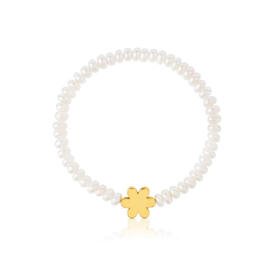 Gold TOUS Basics Bracelet with Pearl