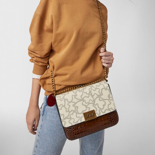 ショルダーバッグ  Kaos Legacy  Kaos柄  M  ベージュ・ブラウン