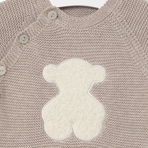 Conjunto de bebé de recién nacido Tricot beige