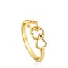 Silver Ring and motifs with 18kt gold plating over silver TOUS Motifs