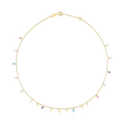 Silver Vermeil Cool Joy Necklace with Gemstones | TOUS