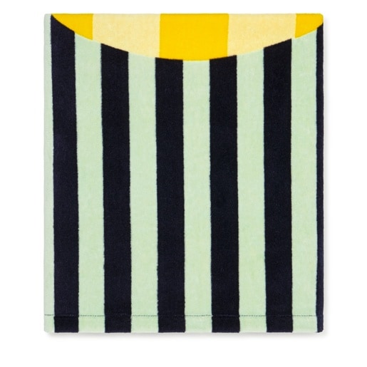 Yellow cotton Towel TOUS Stripes Motifs