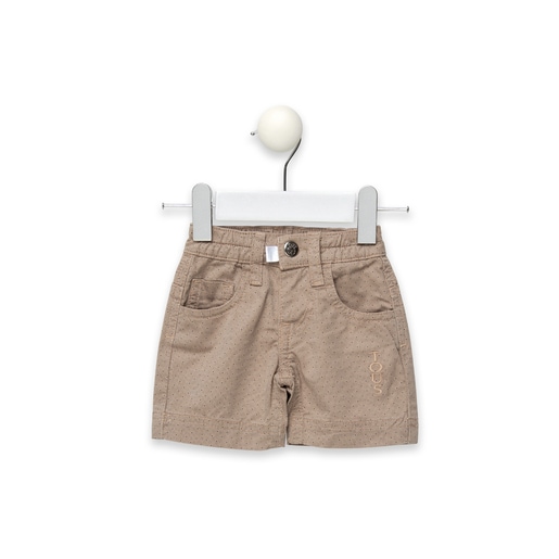 Micropoints boy's Bermuda shorts in beige