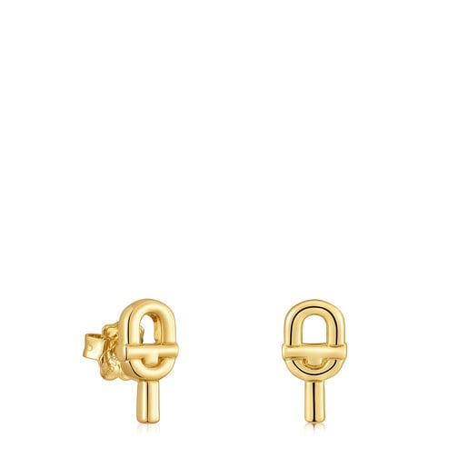 Aros pequeños con baño de oro 18 kt sobre plata 14 mm TOUS MANIFESTO