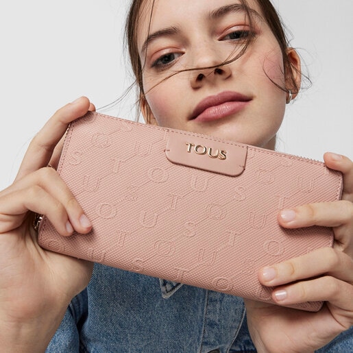 Billetera mediana Script Day rosa