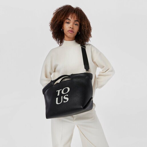 Medium black leather TOUS Balloon Tote bag