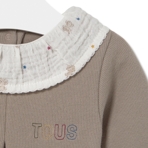 Baby playsuit in Cosmic beige