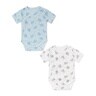 Pack of wrap-over baby bodysuits in Pic sky blue