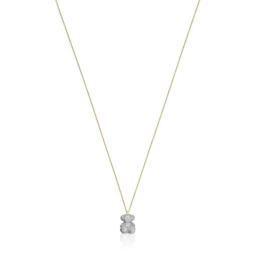 0.58ct-diamond and gold Bold Bear necklace | TOUS
