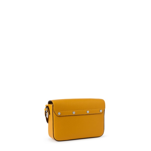 Mustard colored leather TOUS Legacy Crossbody bag