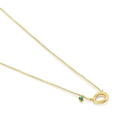 TOUS Hav necklace in gold with tsavorite gems