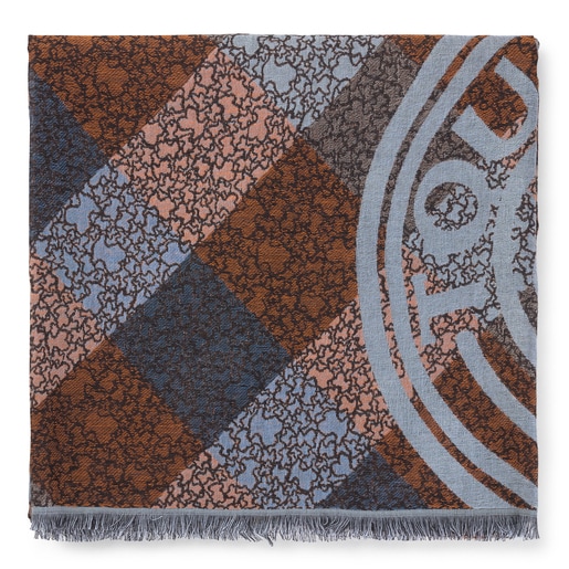 Multi-colored jacquard Kaos Mini Stamp Foulard | TOUS