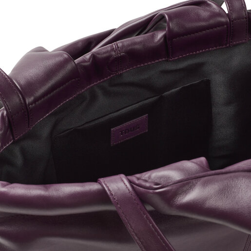 Τσάντα shopper TOUS Dolsa από δέρμα σε μπορντό χρώμα