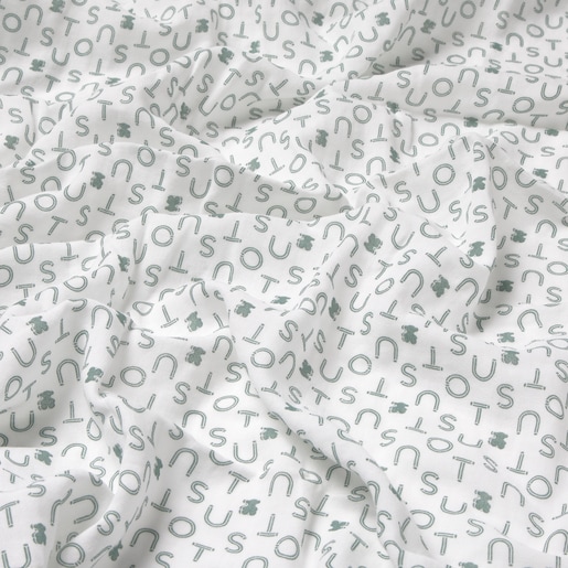Baby muslin in Muse green
