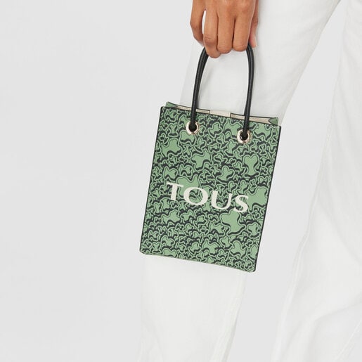 カーキのミニハンドバッグ TOUS Kaos Mini Evolution