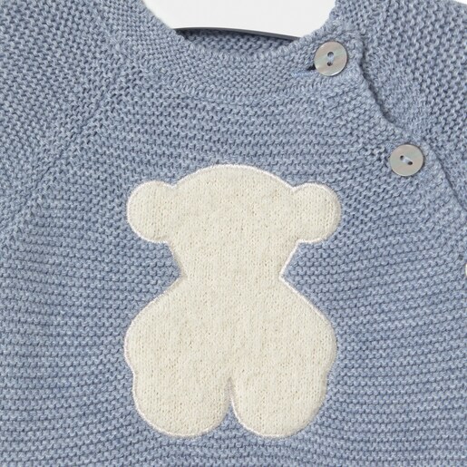 Newborn baby set in Tricot blue