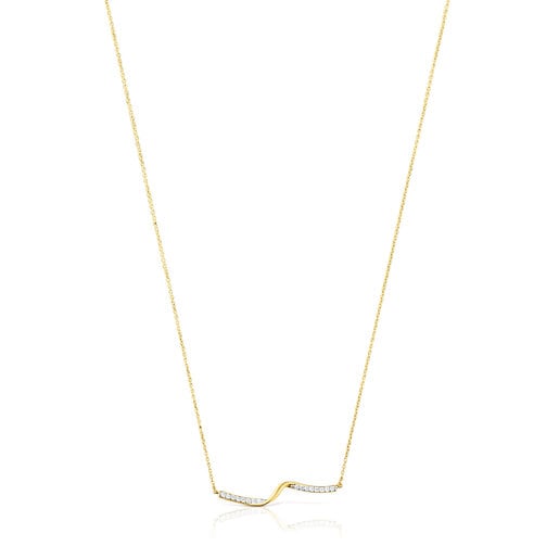 Gold TOUS St Tropez Necklace with diamonds | TOUS