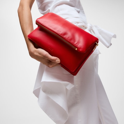 Sac à bandoulière rouge moyen TOUS Audree Soft