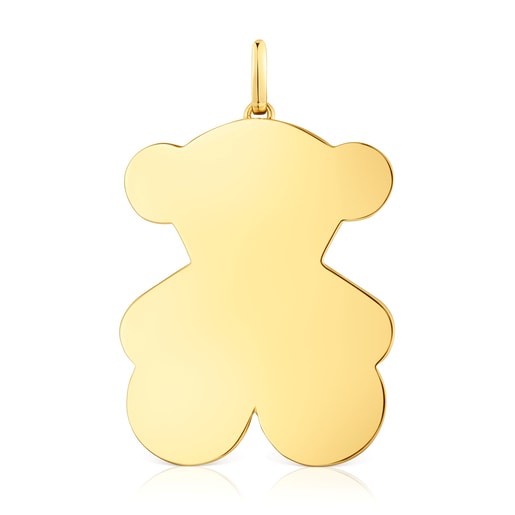 Pendente a orsetto in argento placcato oro 18 kt grande da 38 mm Sweet Dolls